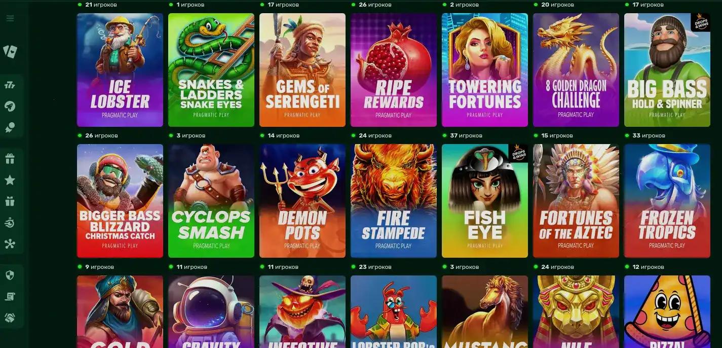 Игровой интерфейс Friends casino